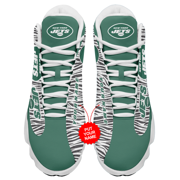 162176857898244261bcpx Personalized Name New York Jets Air Jordan 13 Shoes