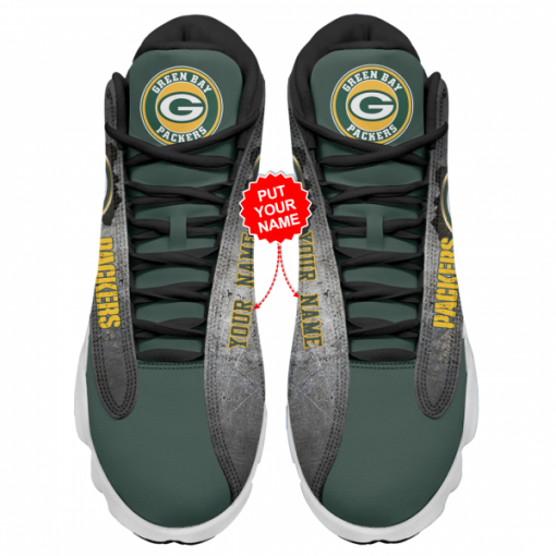JXA2F280221 603b9bed8c4762F1614519451760 66661 large 510x510 1px Green Bay Packers Jordan 13 Personalized Name Shoes