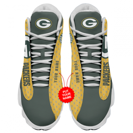 JXA2F280221 603b9cfe80bb72F1614519604733 75326 large 510x510 1px Custom Name NFL Green Bay Packers Air Jordan 13 Shoes