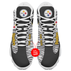PITTSBURGH STEELERS 2 JD13 Ngua 247x247px Pittsburgh Steelers Logo & Helmet Printed Air Jordan 13 Shoes Personalized Name