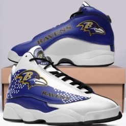 Baltimore Ravens Air Jordan 13 Shoes Gift For Fans - Men's Air Jordan 13 - White