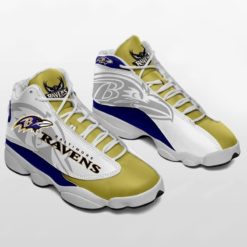 Baltimore Ravens Football Jordan 13 Shoes - Men's Air Jordan 13 - Yellow