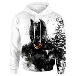 Batman Unisex Pullover 3D T-shirt Hoodie - 3D Hoodie - White