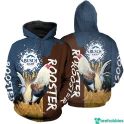 Brown Rooster Busch Light Chicken 3D Hoodies - 3D Hoodie - Brown