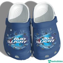 Bud Light Clog Shoes Funny  Gifts For Father's Day - Clog Shoes - Navy Blue