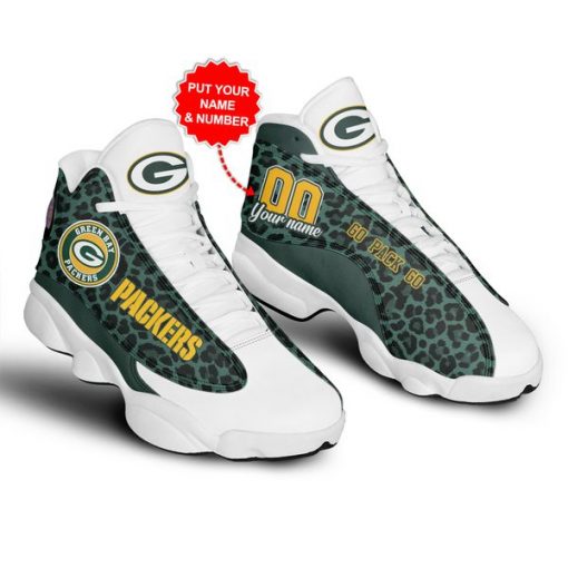 Custom Name Green Bay Packers Jordan 13 Shoes photo