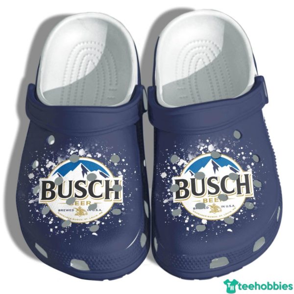 Cute Clog Busch Beer Clog Shoe Funny Gift For Father's Day - Clog Shoes - Navy Blue