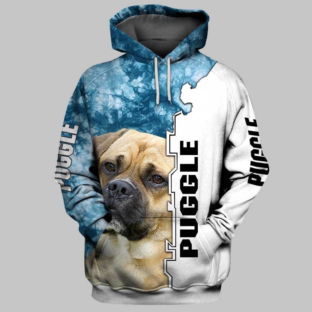 Dog Lover Puggle 3D Hoodie - 3D Hoodie - Blue