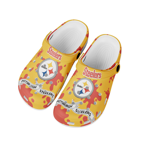 Fans Pittsburgh Steelers Bayaband Clog Shoes - Clog Shoes - Yellow