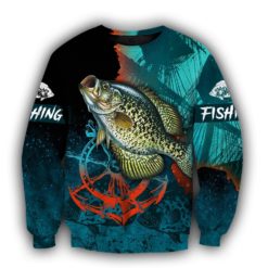 Fishing Crappie On The Helm 3D Shirt - 3D Sweatshirt - Black