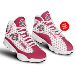 For Fans Ohio State Buckeyes Jordan 13 Shoes - Men's Air Jordan 13 - Pink