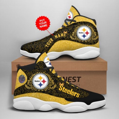 Gift For Fans Steelers Jordan 13 Personalized Shoes photo