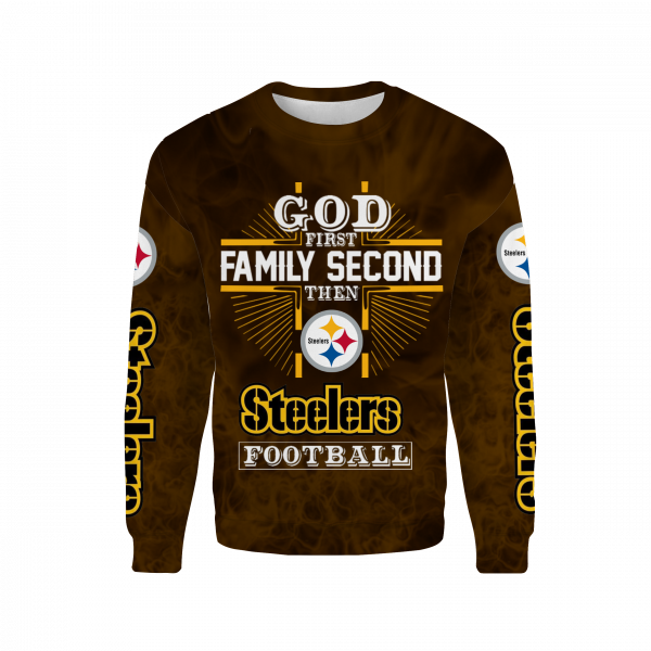 God First Family Second Then Pittsburgh Steelers 3D Shirt  photo