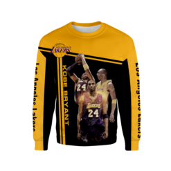 Kobe Bryant Los Angeles Lakers All Over Print 3D Shirt - 3D Sweatshirt - Black