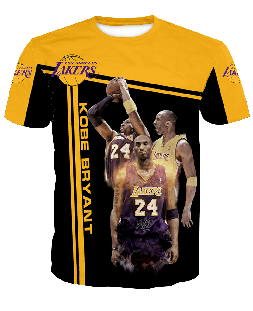 Kobe Bryant Los Angeles Lakers All Over Print 3D Shirt  photo