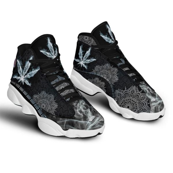 Mandala Weed Smoke Jordan 13 Shoes - Men's Air Jordan 13 - Black