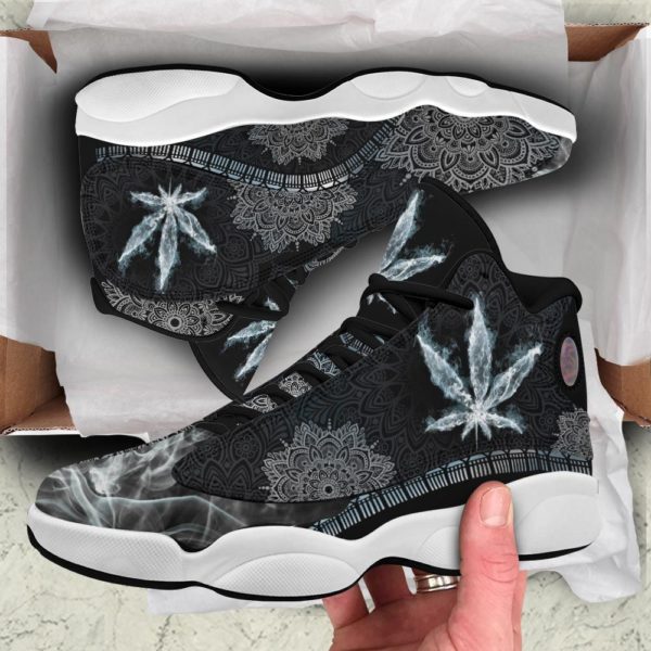 Mandala Weed Smoke Jordan 13 Shoes - Women's Air Jordan 13 - Black