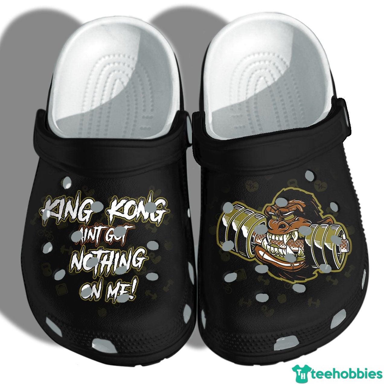 Muscle Gym King Kong Gymer Clog Shoes Funny Gift photo