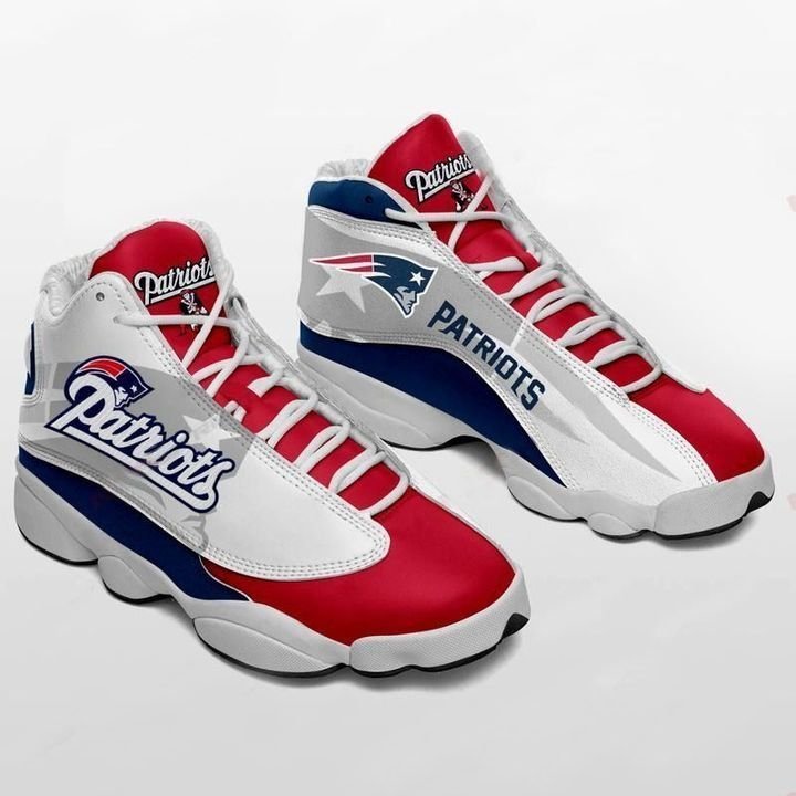 New England Patriots Football Jordan 13 Shoes - Men's Air Jordan 13 - Red