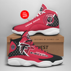 NFL Atlanta Falcons Personalized Name Air Jordan 13 Shoes - Men's Air Jordan 13 - Red