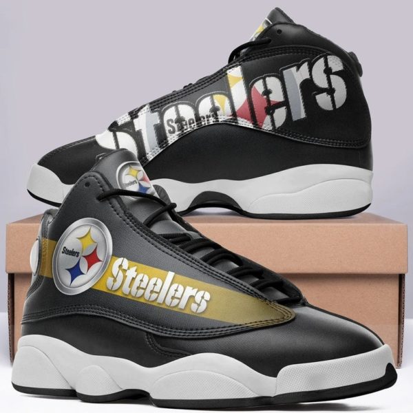 NFL Pittsburgh Steelers Air Jordan 13 Shoes for Men & Women - Women's Air Jordan 13 - Black