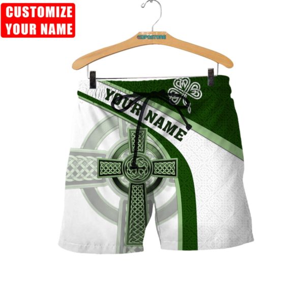 Personalized Name St Patricks Day 3D All Over Printed Shirts - Short Pant - Green