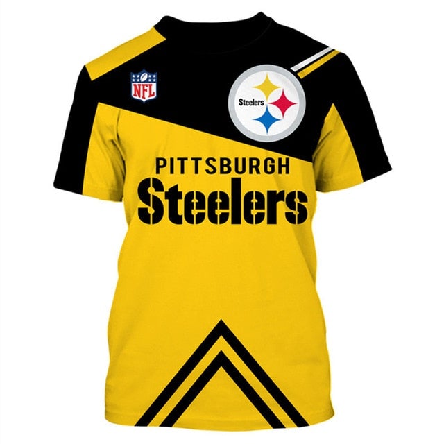Steelers Logo Pittsburgh Steelers 3D T-Shirt - 3D T-Shirt - Yellow