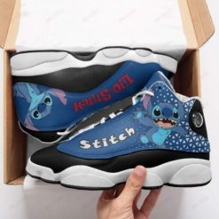 Stitch Cartoon Air Jordan 13 Shoes - Women's Air Jordan 13 - White