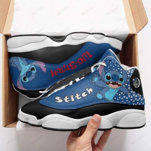 Stitch Cartoon Air Jordan 13 Shoes - Men's Air Jordan 13 - White