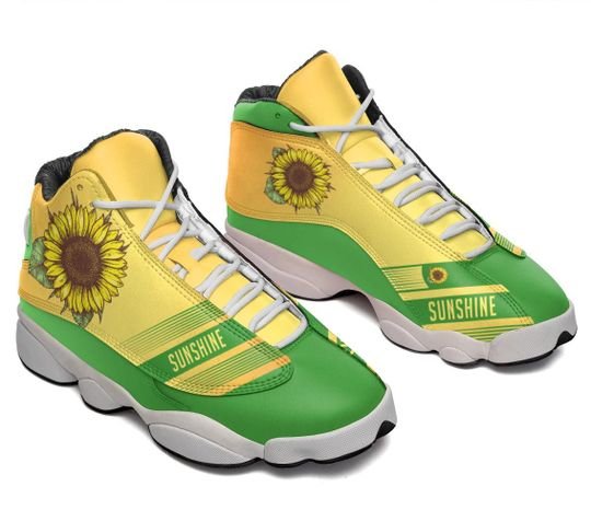 Sunflower All Over Printed Air Jordan 13 Shoes photo
