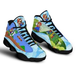 Super Mario Air Jordan 13 Shoes Gamer Lover - Women's Air Jordan 13 - Light Blue