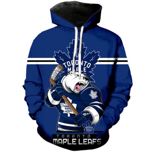 Toronto Maple Leafs Stylish Hoodie - 3D Hoodie - Blue