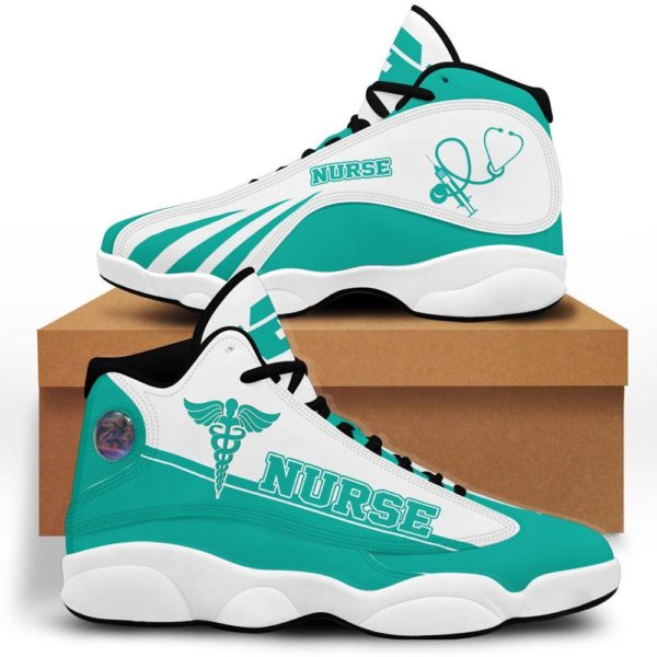Us Nurse Air Jordan 13 Shoes - Men's Air Jordan 13 - Light Blue