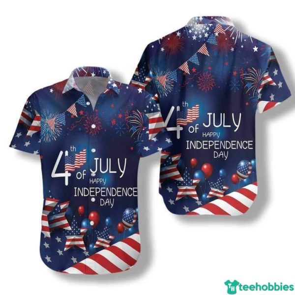 4Th July American Independence Day Hawaiian Shirt - Hawaiian Shirt - Navy