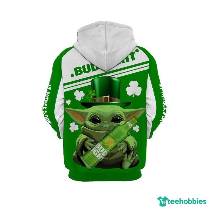 Bud Light Irish Baby Yoda 3D All Over Print Hoodie photo