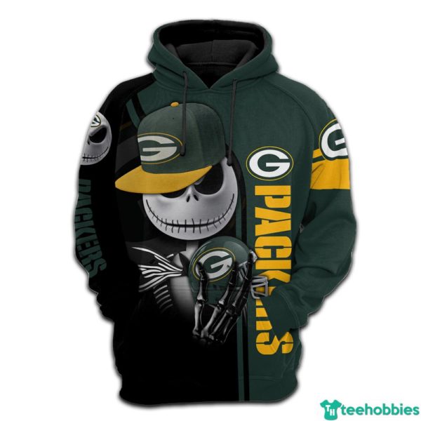Green Bay Packers Hoodie MK1 600x600px NFL Jack Skellington Packer Fans All Over Print Hoodie Zip Hoodie