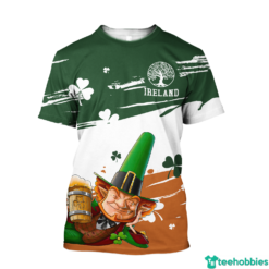 Saint Patricks Day Ireland Drinking 3D All Over Print Shirt