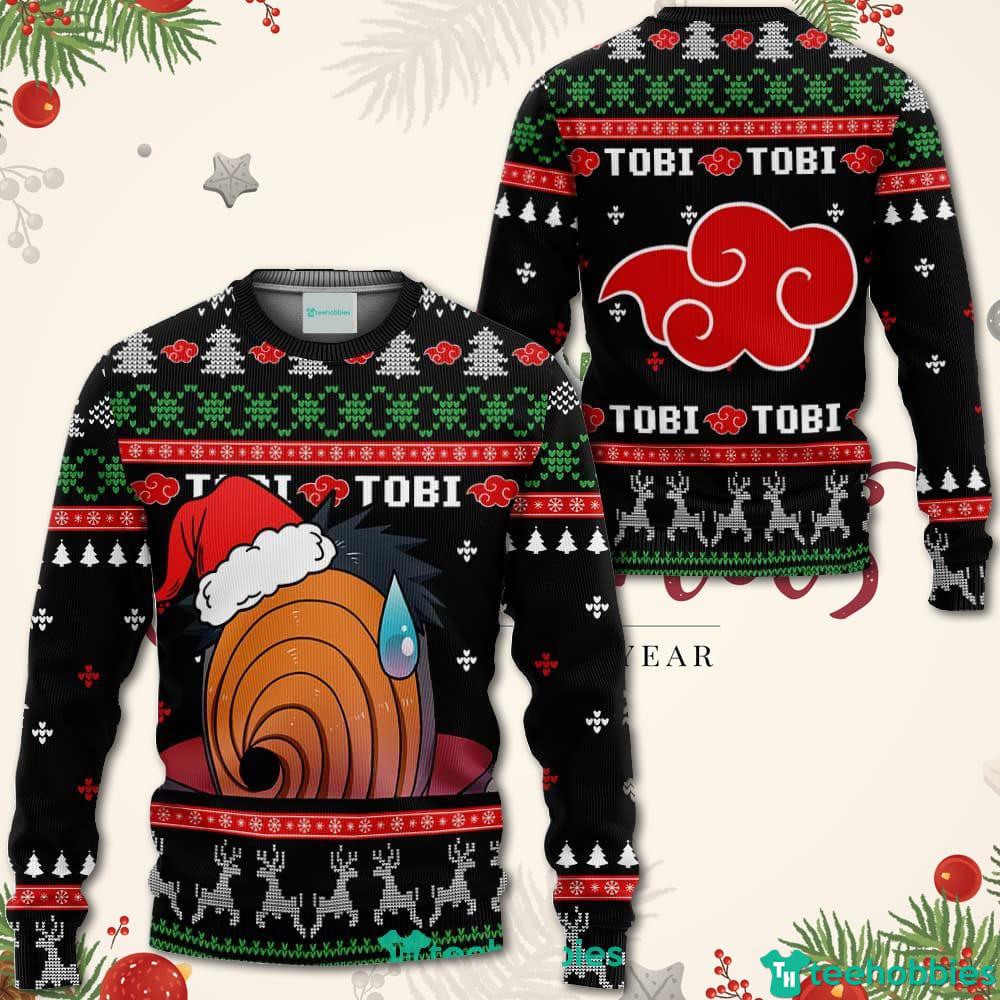 Akatsuki Tobi Christmas Sweater Custom Naruto Anime Xmas Shirt For Men Women