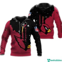 Amazing Team NFL Arizona Cardinals All Over Print 3D T-Shirt Hoodie Zip Hoodie - 3D Hoodie - Black
