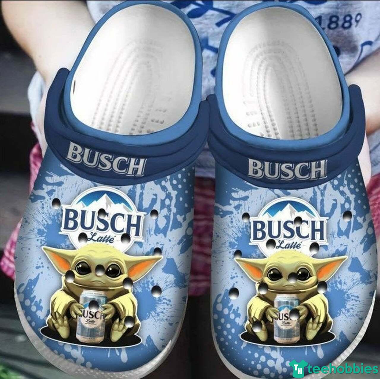 Baby Yoda Hug Busch Latte Clog Shoes For Women and Men photo
