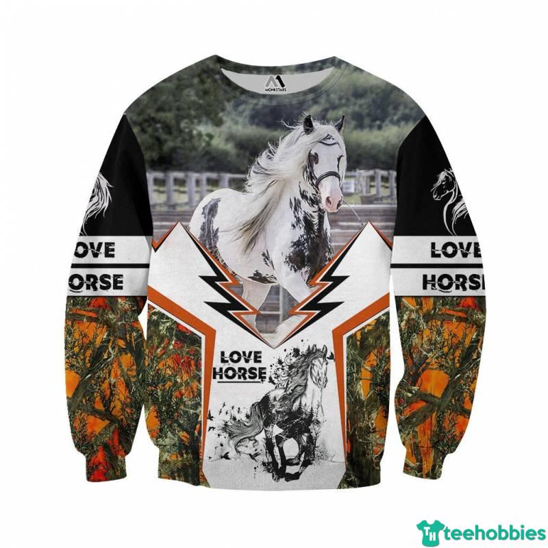 Beautiful Pinto Horse Lover All Over Print 3D Shirt photo
