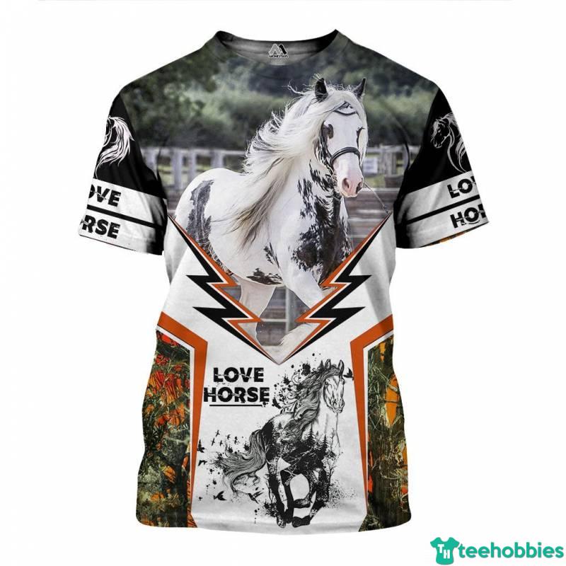 Beautiful Pinto Horse Lover All Over Print 3D Shirt photo