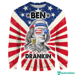 Ben Drankin 4th Of July Independence Day 3D Shirt - 3D Sweatshirt - Red