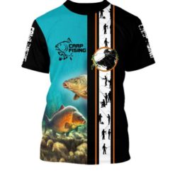 Bowfishing Carp Fishing All Over Print T-Shirt Hoodie Zip Hoodie - 3D T-Shirt - Black