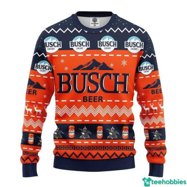 Busch Beer Lover Busch Light Ugly Sweater - AOP Sweater - Orange