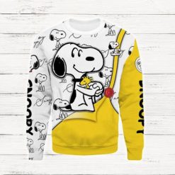 Cartoon Character Fall Snoopy Lover All Over Print 3D Shirt - 3D Sweatshirt - Yellow