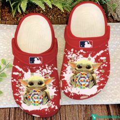 Chicago Cubs Baby Yoda Chicago Cubs Fans Clog Shoes - Clog Shoes - Red