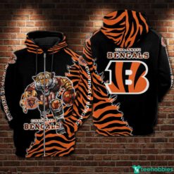 Cincinnati Bengals Fans All Over Print 3D Hoodie Zip Hoodie - 3D Zip Hoodie - Black