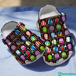 Clothes Pattern Horse Racing Cute Clog Shoes - Clog Shoes - Red