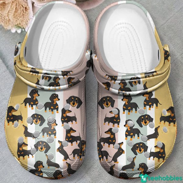 Dachshund Lover Clog Shoes - Clog Shoes - Light Pink